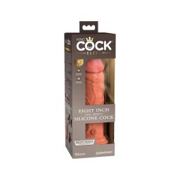 King Cock Elite 8 - tapadókorongos dildó (20 cm) - sötét natúr