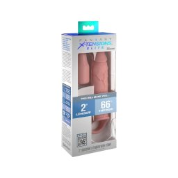 Pipedream - X-TENSION Elite 2 - heregyűrűs péniszköpeny (testszínű)