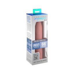 Pipedream X-TENSION Elite - méretezhető, nyitott péniszköpeny (testszínű)