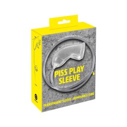 You2Toys Piss Play Sleeve - péniszfeltét kivezető csővel (átlátszó)