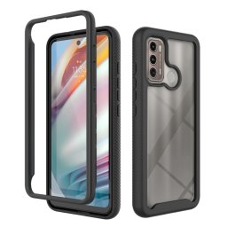 DUAL-HALF Kétoldalas burkolat Motorola Moto G60 fekete