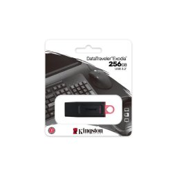 KINGSTON Pendrive, 256GB, USB 3.2, KINGSTON "DataTraveler Exodia", fekete-rózsaszín