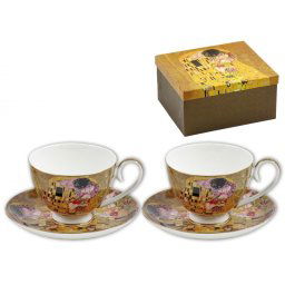 Teás csésze szett Klimt Csók 2+2db díszdobozban KLIMT0015 250ml