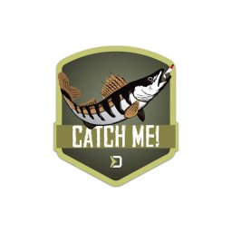 Delphin CATCH ME! süllő öntapadó matrica, 90x80mm