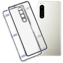 Mágneses borító 360 Sony Xperia 5 IV ezüsthöz