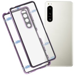 Mágneses borító 360 Sony Xperia 5 IV lila telefonhoz