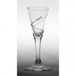 Üveg pohár swarovski dísszel pálinka 25ml (6 db/szett) I