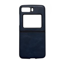 LEATHER Műanyag borítás Motorola Razr 2022 5G kék