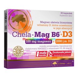 Chela-Mag B6 + D3 - 30 kapszula - Olimp Labs