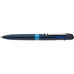 SCHNEIDER Golyóstoll, 0,5 mm, nyomógombos, négyszínű, SCHNEIDER "Take 4", sötétkék