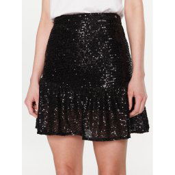 Guess Miniszoknya Eugenia W3RD74 KBKV0 Fekete Slim Fit