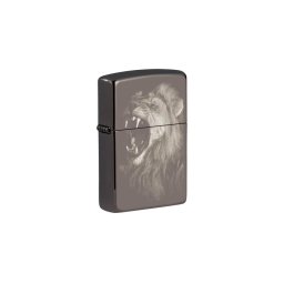 49433 Zippo öngyújtó, Black Ice színben - Oroszlán
