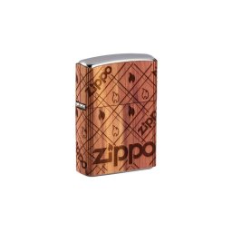 49331 Zippo öngyújtó Utcai króm, fából készült borítással WOODCHUCK