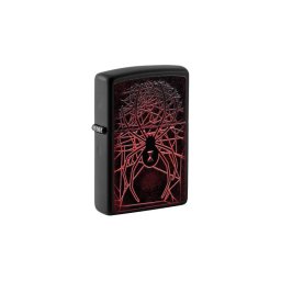 49791 Zippo öngyújtó Matt fekete, fekete özvegy pók minta