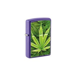 49790 Zippo öngyújtó Matt lila, levél minta