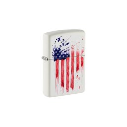 49783 Zippo öngyújtó Matt fehér, amerikai zászló