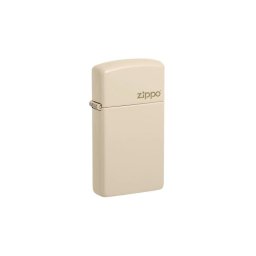 49528ZL Zippo öngyújtó Slim Flat fényes homokszín, Zippo logó sw
