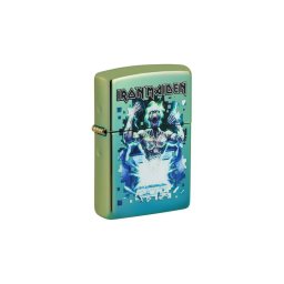 49816 Zippo öngyújtó magasfényű króm zöldeskék, Iron Maiden