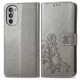 ART Pénztárcahuzat Motorola Moto G42 FLOWERS szürke