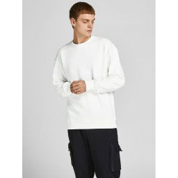 Jack&Jones Pulóver Star 12208182 Fehér Relaxed Fit
