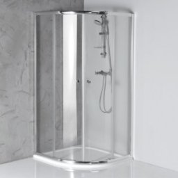 AQUALINE ARLETA Ă­ves zuhanykabin, 90x90x185cm, transzparent 4mm Ăźveg (HLS900)