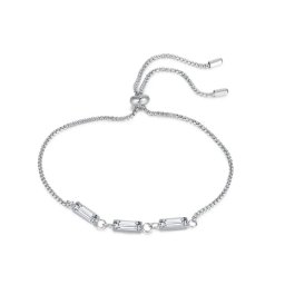 Állítható nemesacél karkötő, ragyogó kristályokkal