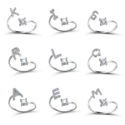 Strasszköves betűs gyűrű (K)