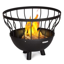 Blumfeldt Nantai, 3 az 1-ben tűzrakóhely grillel és asztallal, Ø 66 cm, Ø 50 cm grill rostély, acél, bambuszlap (FP18-Nantai)