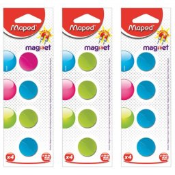 MAPED Mágnes, kerek, 22 mm, MAPED, vegyes színek