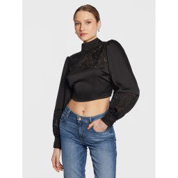 Guess Blúz Angela W3RH19 WEFC2 Fekete Regular Fit