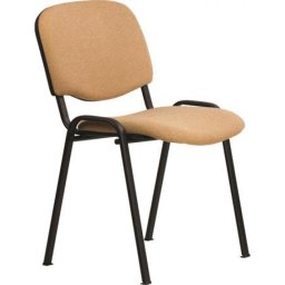 Tárgyalószék, szövetborítás, fekete fémváz, \Felicia\, drapp