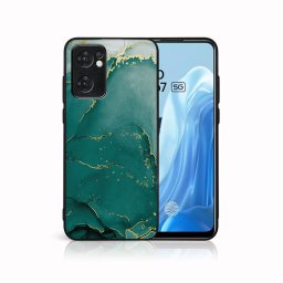 PROTEMIO MY ART Védőburkolat Oppo Reno7 5G GREEN MARBLE (145)