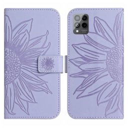ART SUN FLOWER pénztárca tok szíjjal T Phone Pro / T Phone Pro 2023 lila