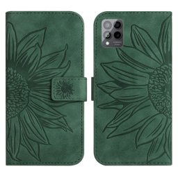 ART SUN FLOWER pénztárca tok szíjjal T Phone Pro / T Phone Pro 2023 zöld