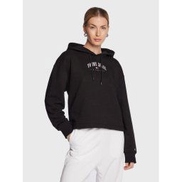 Tommy Jeans Pulóver Essential Logo DW0DW14852 Fekete Relaxed Fit