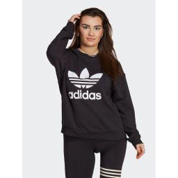 adidas Pulóver Trefoil Crew IB7431 Fekete Regular Fit