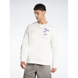 Reebok Hosszú ujjú Basketball All Are Welcome Here HN5806 Fehér Relaxed Fit