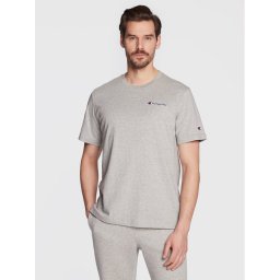 Champion Póló Small Script Logo Embroidery 218006 Szürke Regular Fit