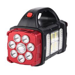 Multifunkciós 8 LED + 4 COB LED Lámpa akkumulátoros Napelemes munkalámpa elemlámpa, USB - HB-1678