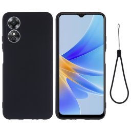 RUBBER Oppo A17 fekete