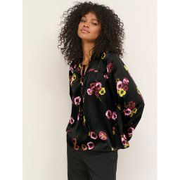 Kaffe Blúz Donna 10507156 Fekete Relaxed Fit