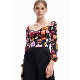 Desigual Body MONSIEUR CHRISTIAN LACROIX Veneze 23SWQW03 Fekete Slim Fit