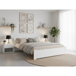 IKAROS ágy 120 x 200 cm, fehér Ágyrács: Léces ágyrács, Matrac: Coco Maxi 20 cm matrac