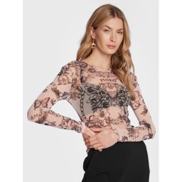 Pinko Blúz Magico 101009 A0NW Bézs Slim Fit