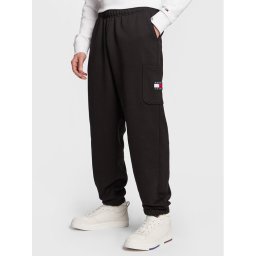 Tommy Jeans Melegítő alsó Badge Cargo DM0DM15849 Fekete Regular Fit