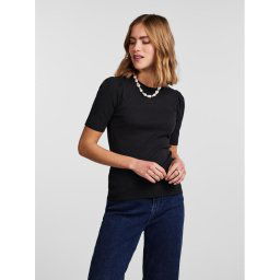 Pieces Póló 17133700 Fekete Slim Fit