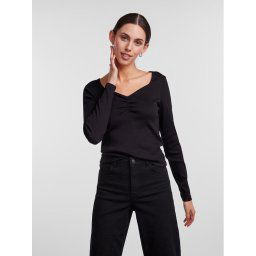Pieces Blúz 17135564 Fekete Slim Fit