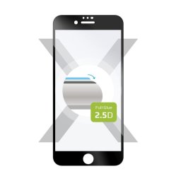 Okostelefon kijelzővédő fólia edzett üveg 2.5D fekete Apple iPhone 7/8/SE 2020/2022 FIXED (FIXGFA-100-BK)