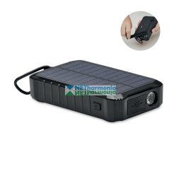 8000 mAh külső akkumulátor napelemmel és kézi hajtókarral