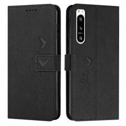 ART SMILE Pénztárca huzat vezetékkel Sony Xperia 5 IV fekete